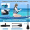 Blue Inflatable SUP Board Drop Stitch PVC EVA Aluminum Alloy Paddle Adjustable Length